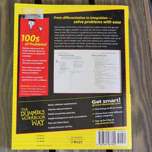 Calculus Workbook For Dummies Book - Picture 2 of 4